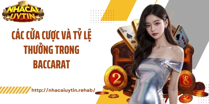 Các cửa cược và tỷ lệ thưởng trong baccarat