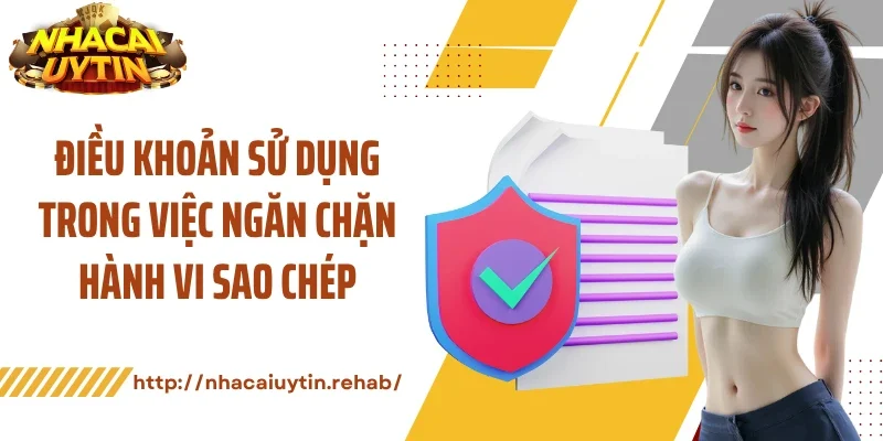 Điều khoản sử dụng trong việc ngăn chặn hành vi sao chép